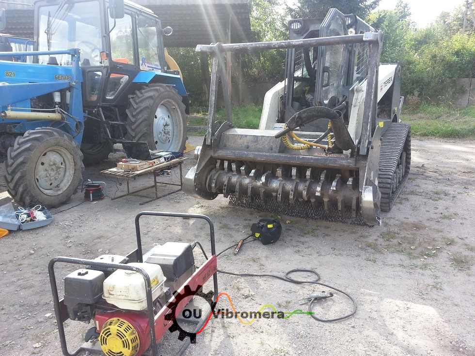 Uravnoteženje rotorja mulčerja z instrumentom Balanset-1